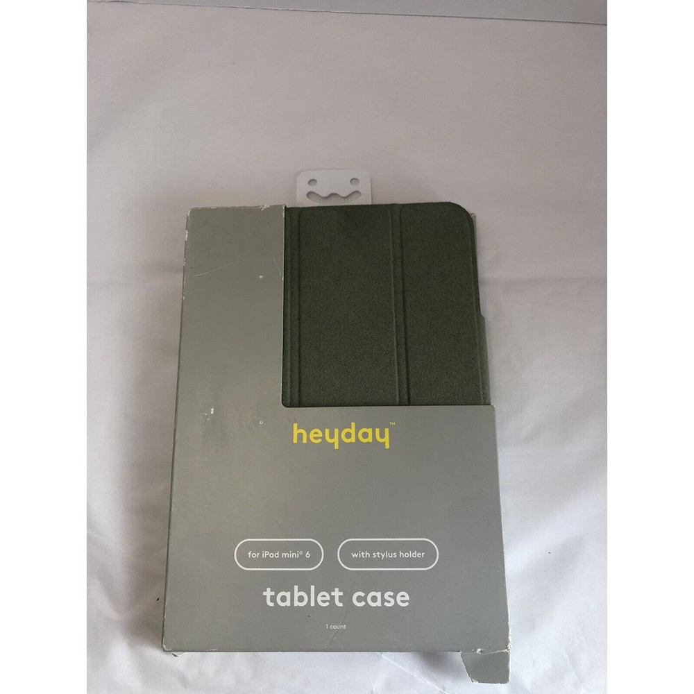 Heyday Folio Tablet Case for iPad mini 6 Greenish Colored Suede Feel